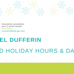 CMHA Holiday Hours Banner