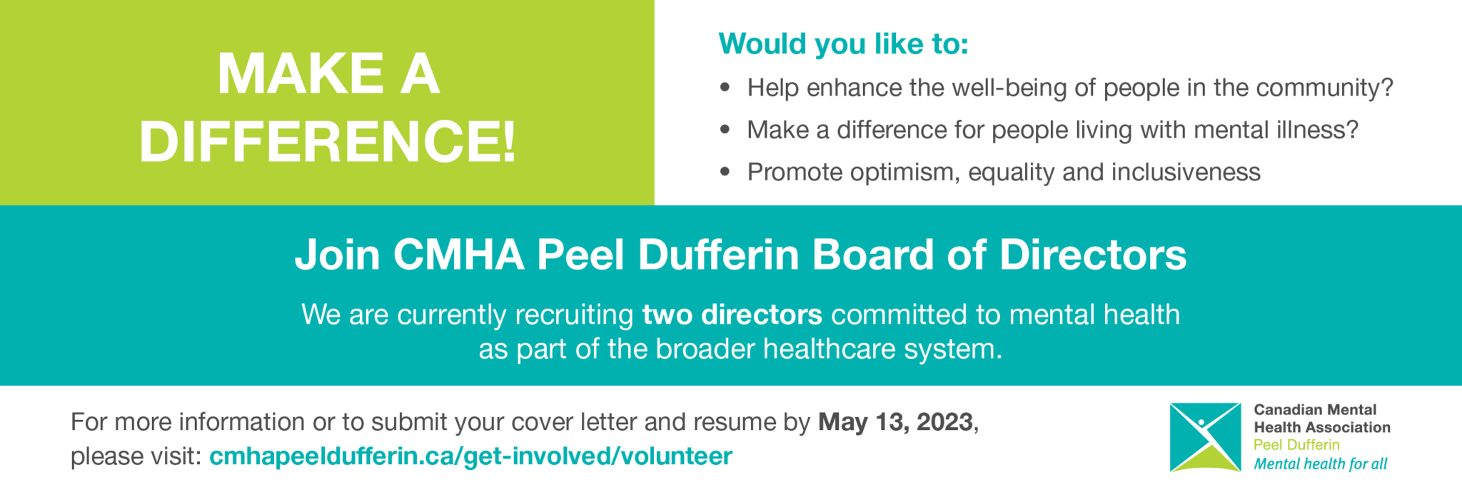 Volunteer Cmha Peel Dufferin